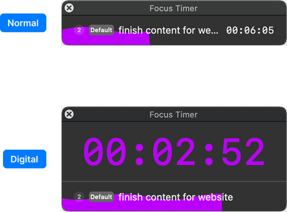 Timer Style Options